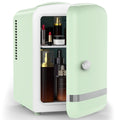 Electactic Mini Fridge for Bedroom, 4L/6 Cans Small Cosmetic Fridge for Skincare, Makeup, Medicine & Beverage, Portable Desk Fridge Cooler and Warmer for Kids, Car, Office, Dorm, Green