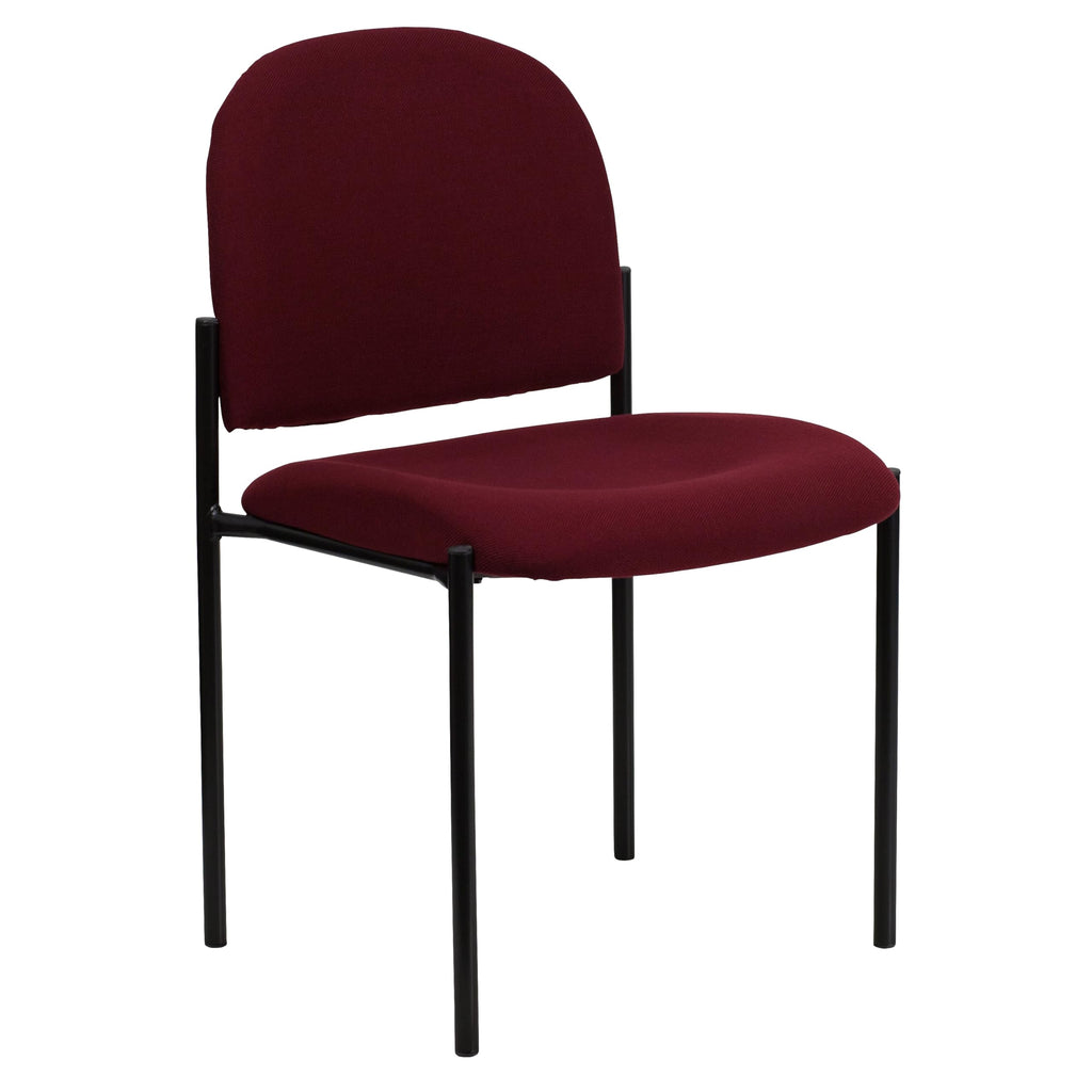 Flash Furniture Steel Stackable Reception Chair, Burgundy, Set of 1, Burgundy Fabric