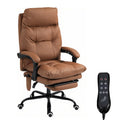 Anjieacen Massage Office Chair with Footrest 155° Recline High Back Office Chair with Footrest & 6-point Vibration, Comfy Computer Chair for