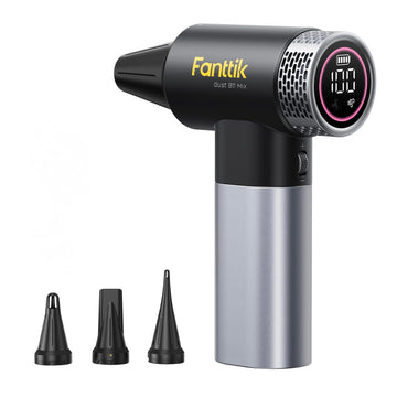 Fanttik Gust B11 Mix 110000RPM Compressed Air Duster, 2-in-1 Electric Air Duster & Portable Fan, 100 Stepless Gears, One-Tap Booster, Rechargeable Dust Blower for PC, Electronics, Outdoor Cooling