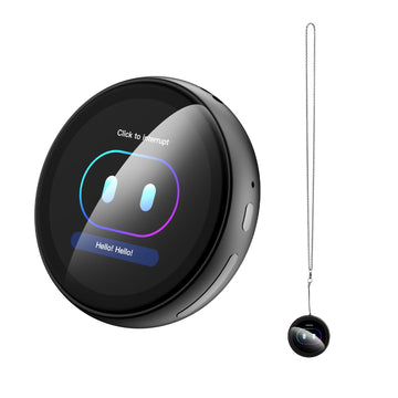 ZNP Digital Badge AI Companion, Wearable Translation Translator with HD Touchscreen, Real-Time Interactive Reactions, Bluetooth 6.0 Portable Pin for Travel Business & Life