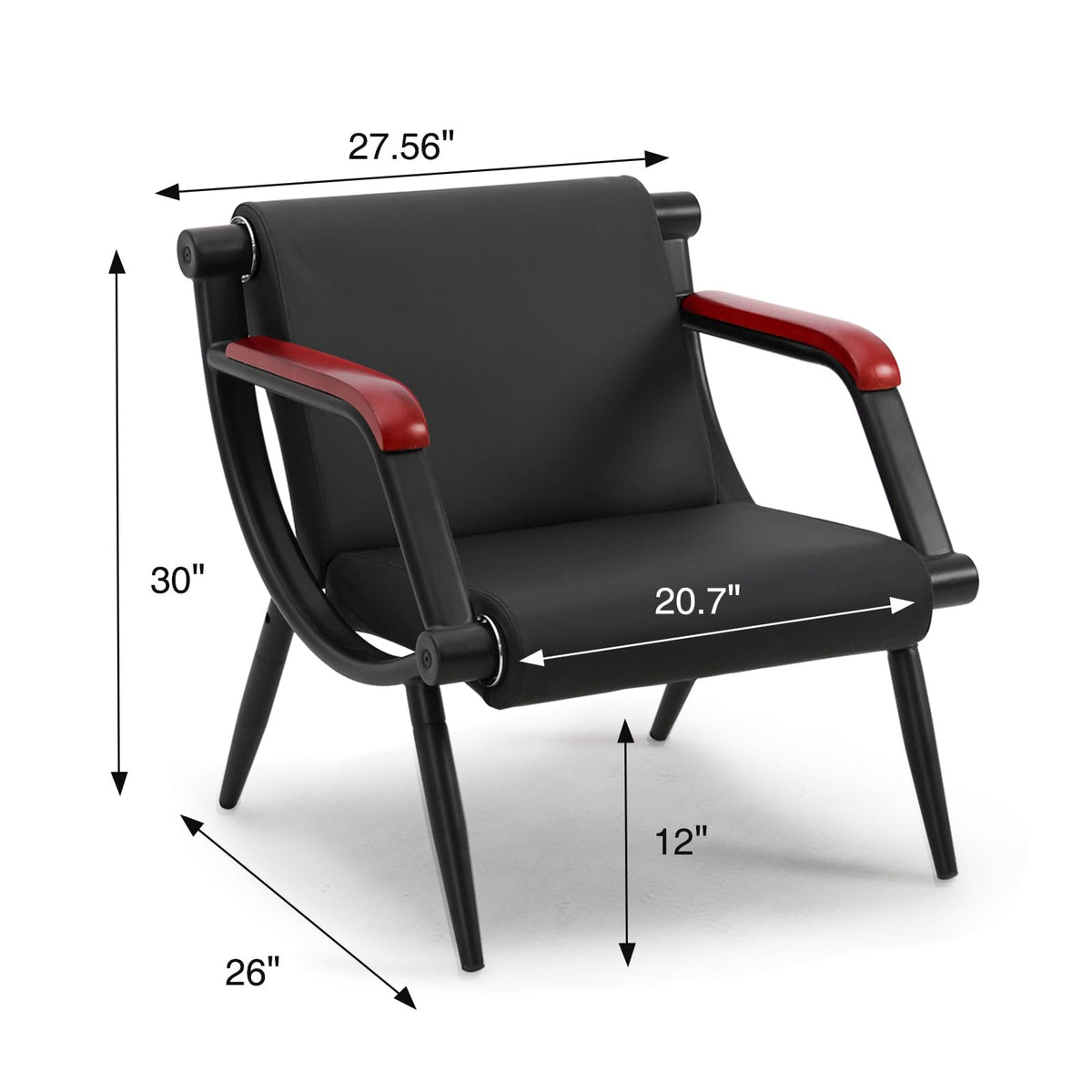 Wonline Waiting Room Chairs, Office Furniture Reception Chairs with Arms, Leather Chairs Is Suitable for