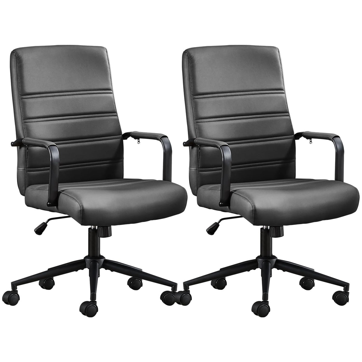Office Desk Chair, Leather Conference Room Chairs with Wheels, Modern Executive Office Chairs Adjustable Height, Ergonomic Swivel Rolling