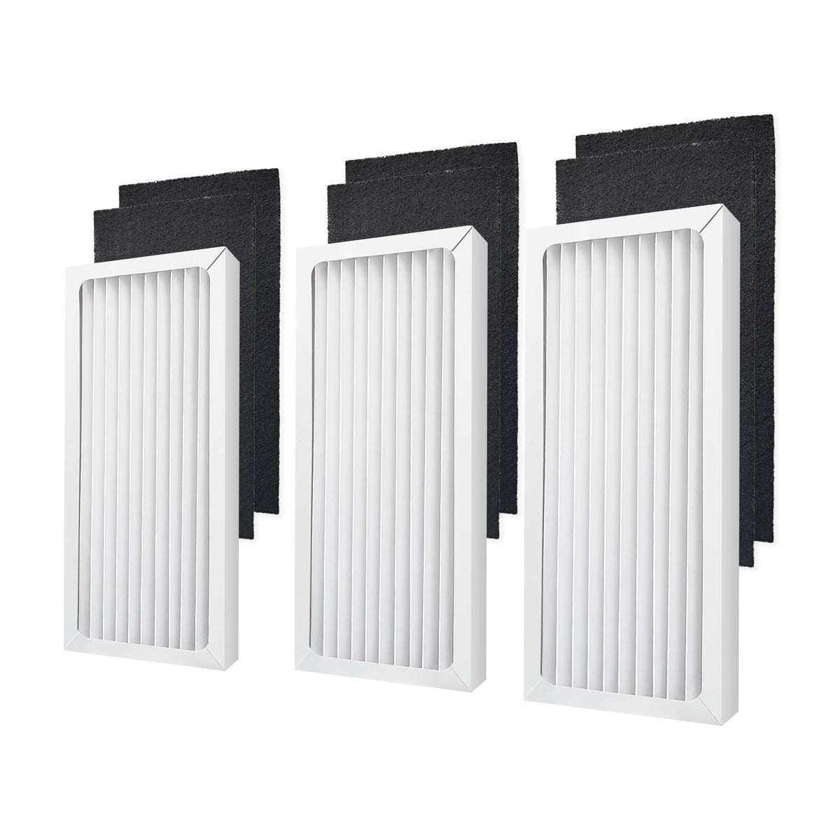 990051000 True Air Filters Replacement Compatible with Hamilton Beach TrueAir Air Purifier 04383 04384 04385 04386A - 3 HEPA Filters & 6 Pre-Filters
