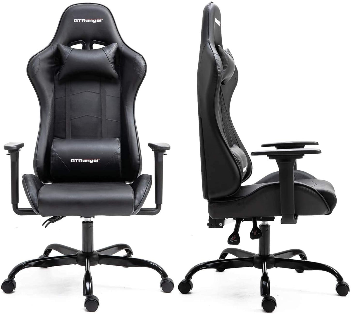 Gtpoffice Gaming Chair, Big and Tall Computer Game Chair with Headrest & Lumbar Support Ergonomic Office Chair for Home Office Earth Black
