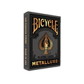 Bicycle Black and Gold Metalluxe Playing Cards – Premium Foil Metalluxe Deck– Classic Poker Size, Collectible Luxury Design, Great for Game Night, Gifting, and Stocking Stuffer