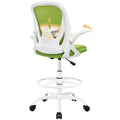 Primy Drafting Chair Tall Office Chair with Flip-up Armrests Executive Ergonomic Computer Standing Desk Chair with Lumbar Support and