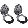 Generic Plumbing Fixture Hardware Parts Toilet Seats with Lids 2 pcs MDF Water