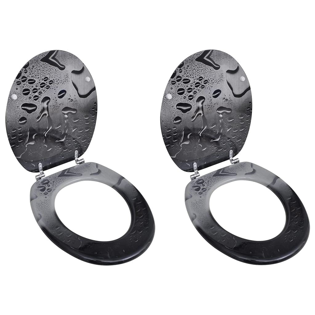 Generic Plumbing Fixture Hardware Parts Toilet Seats with Lids 2 pcs MDF Water