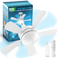 17.7" Socket Fan Light, 3000 Lumens Small Ceiling Fans with Lights and Remote, E26/E27 Light Bulb Fan with Reversible Motor, Dimmable 3000K-6500K Light Socket Fan for Bedroom Kitchen Garage