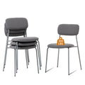 Sidanli Reception Chair Set of 4, Stackable Waiting Room Seating for Office, Lobby, and Guest Use, Grey, Standard