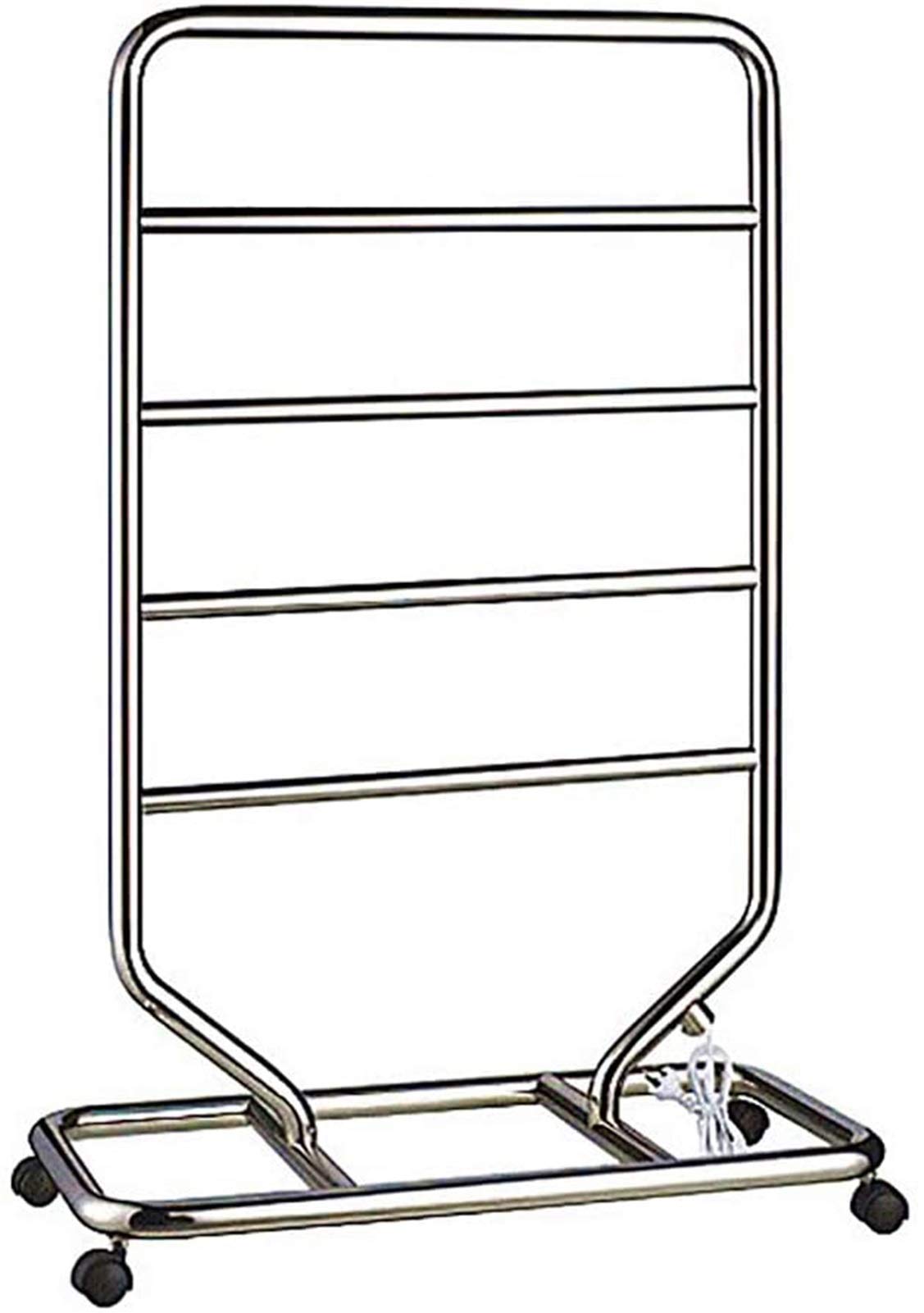 Bathroom Wall Heater Floor MountedTowel Warmer for Bathroom, Energy Efficient 60W Electric Plug in Heated Towel RackTowel HeaterRail Chrome(