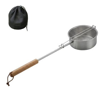 Begatter Non-Toxic Stainless Steel Campfire Popcorn Popper