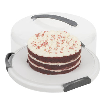 JOEY'Z EXTRA LARGE Cake Carrier - Holds up to 12 Inch 3-Layer Cake - White