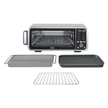 Ninja FT405CO 10-in-1 Digital Air Fry Oven with Extra Large Capacity, Flip Up and Away, Stainless Steel Body, and Temperature Control (Renewed)