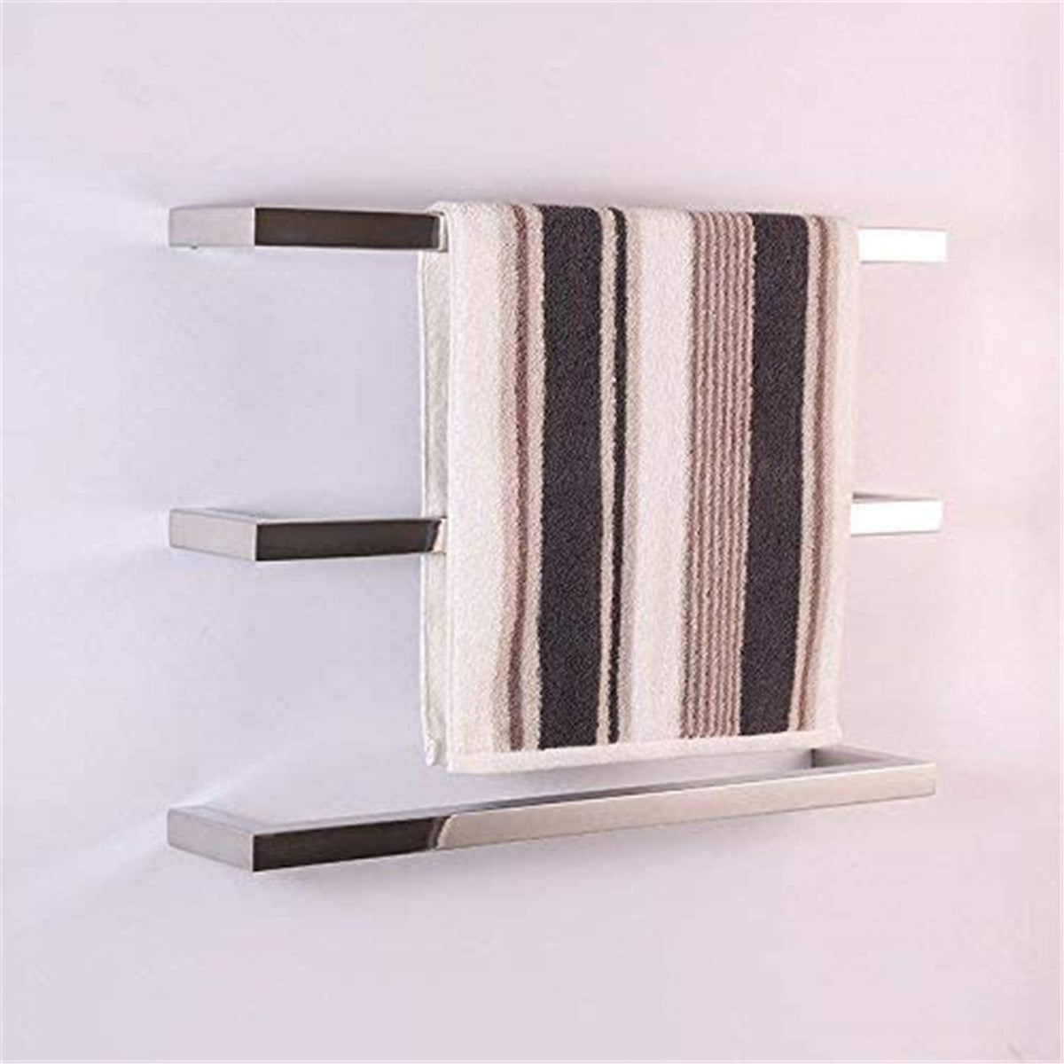Bathroom Wall Heater Towel Warmer,Towel Warmer, Electric Towel Rack Wall Mounted Bathroom Stainless Steel Energy Saving Heating Towel Rail Home Bathroom Accessories