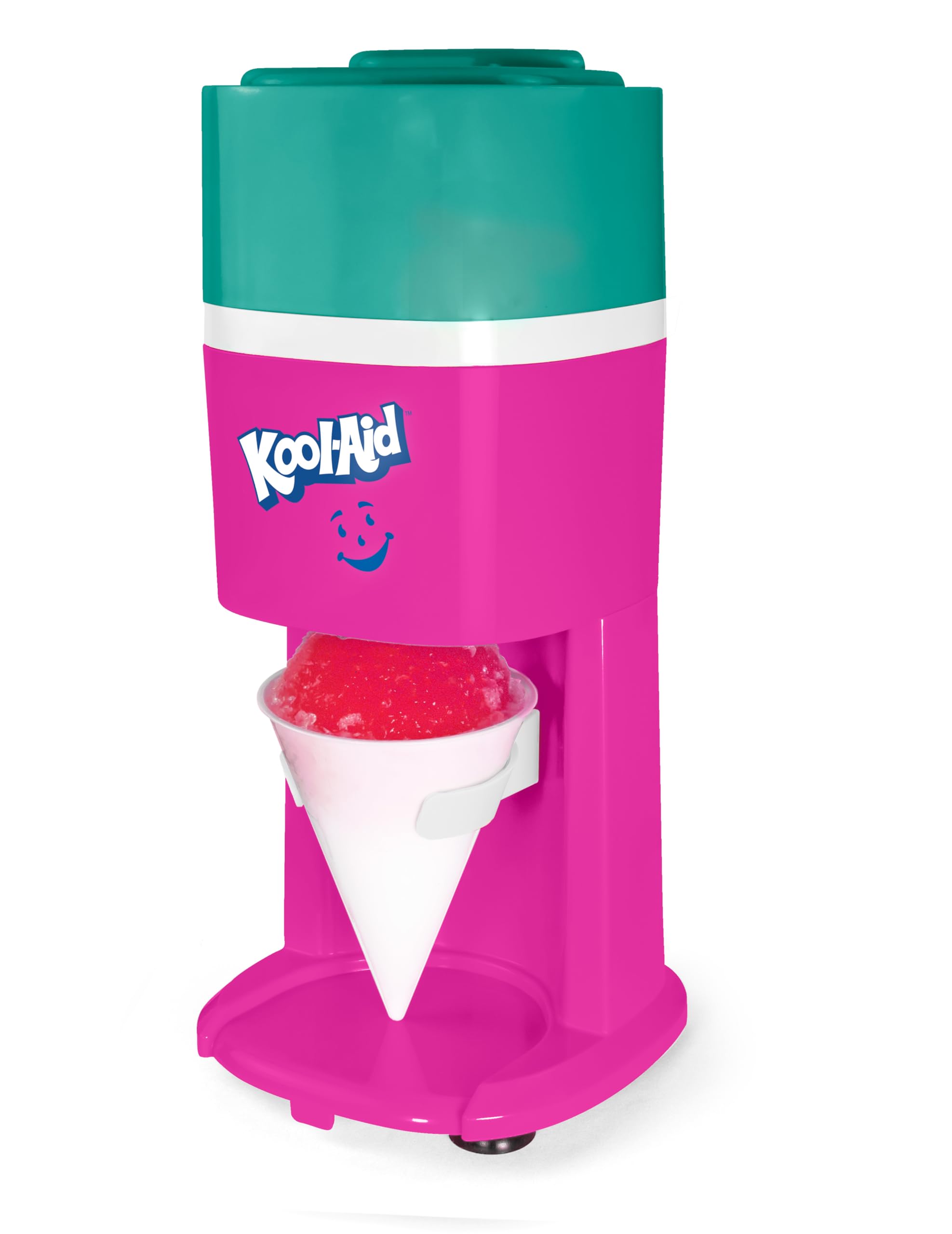 Kool-Aid Shave Ice and Snow Cone Machine, Multi-Use Ice Shaver for Frozen Treats, Slushies, Snow Cones, and More – Reusable Cup and Ice Mold, Stainless Steel Blades – Sharkleberry