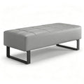 Brysj Waiting Room Bench Faux Leather Office Guest Chair Upholstered Lobby Furniture for Home Conference Room Beauty Salon Shop Barbershop