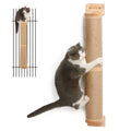 FUKUMARU Cat Scratching Post, 35 x 4.5 Inch Cats Walls Furniture, Rubber Wood Wall Mounted Kitten Scratcher Posts, Thicker Columns for Multi-Functions