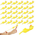40 Pcs Flying Chicken Slingshot Party Favors for Kids Adults, Bulk Gag Goodie Bags Stuffers for Kids, Rubber Chickens Sling Shot, Funny Gag Gifts for Prankster, Carnival Prizes, Prank, Rave