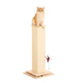 Sturdy Cat Scratching Post for Indoor Cats & Kittens, Classic Single Post with Sisal Rope, Jute Fiber, Wood Base