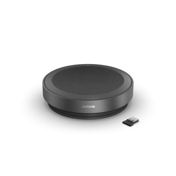 Jabra Speak2 75 SE (Second Edition) Wireless Bluetooth Speakerphone - 4 Noise-Cancelling Mics, 65mm Speakers - New Linking Feature - USB-A Dongle - Works with Zoom and Google Meet - Dark Grey