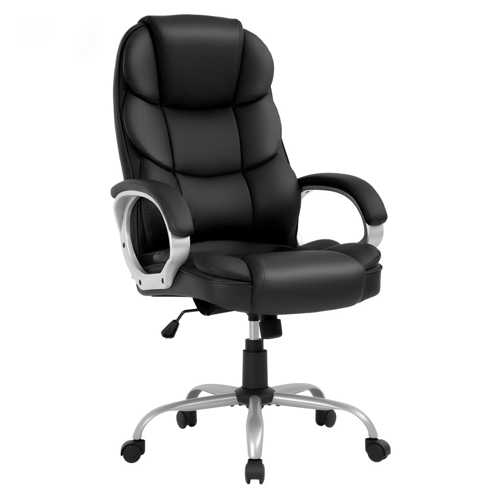 Fdw Office Chair Computer High Back Adjustable Ergonomic Desk Chair Executive Pu Leather Swivel Task Chair with Armrests Lumbar Support (dark
