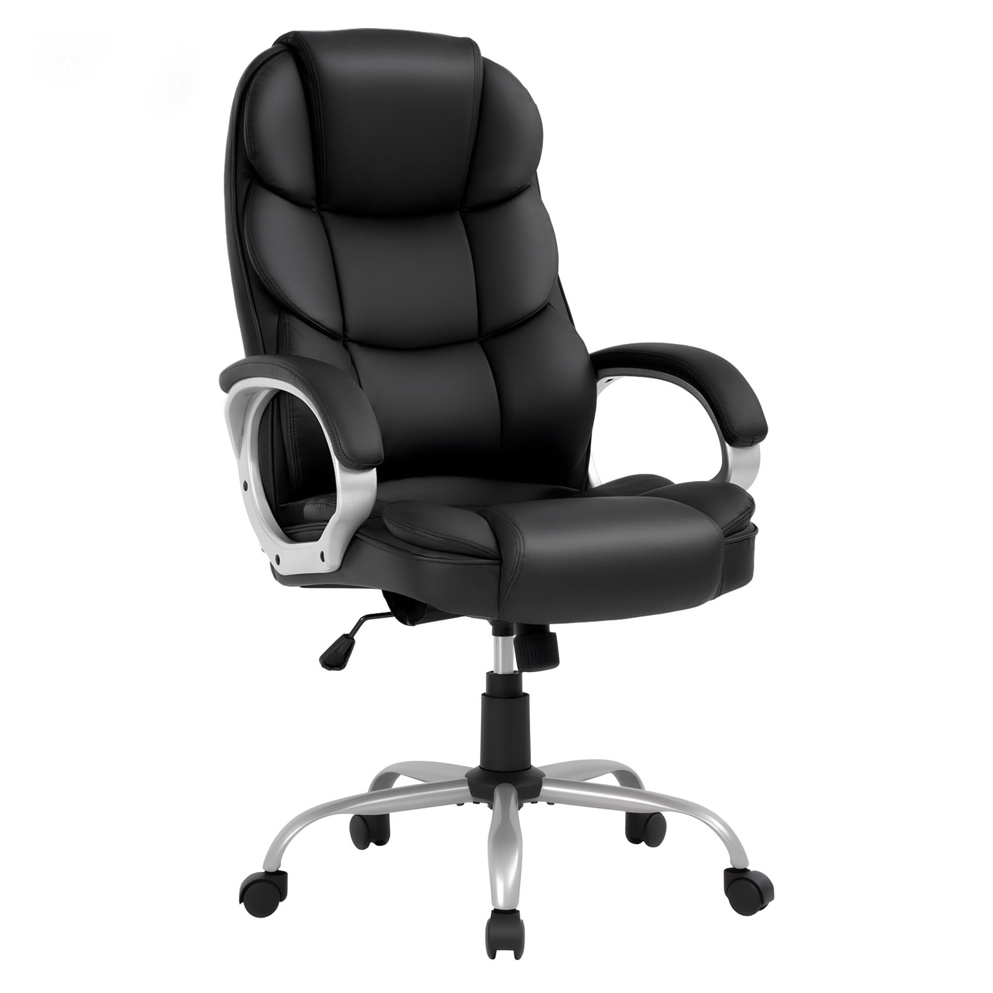 Fdw Office Chair Computer High Back Adjustable Ergonomic Desk Chair Executive Pu Leather Swivel Task Chair with Armrests Lumbar Support (dark