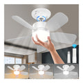 20" Socket Fan Light with Remote, 30W 2000 Lumens, 3 Colors 3000-6000K Small Ceiling Fans with Lights and Remote 6 Speed Wind Light Bulb Fan for Bedroom, Kitchen, Laundry Room, Garage