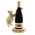 Cat Scratching Post, Premium Cat Scratching Board, Sisal Fiber Cat Scratcher-24.8 Inches with Hanging Ball, Red Wine Bottle Simple Design-Suitable Indoor Small and Medium Cats (24.8 in, Wooden Base)