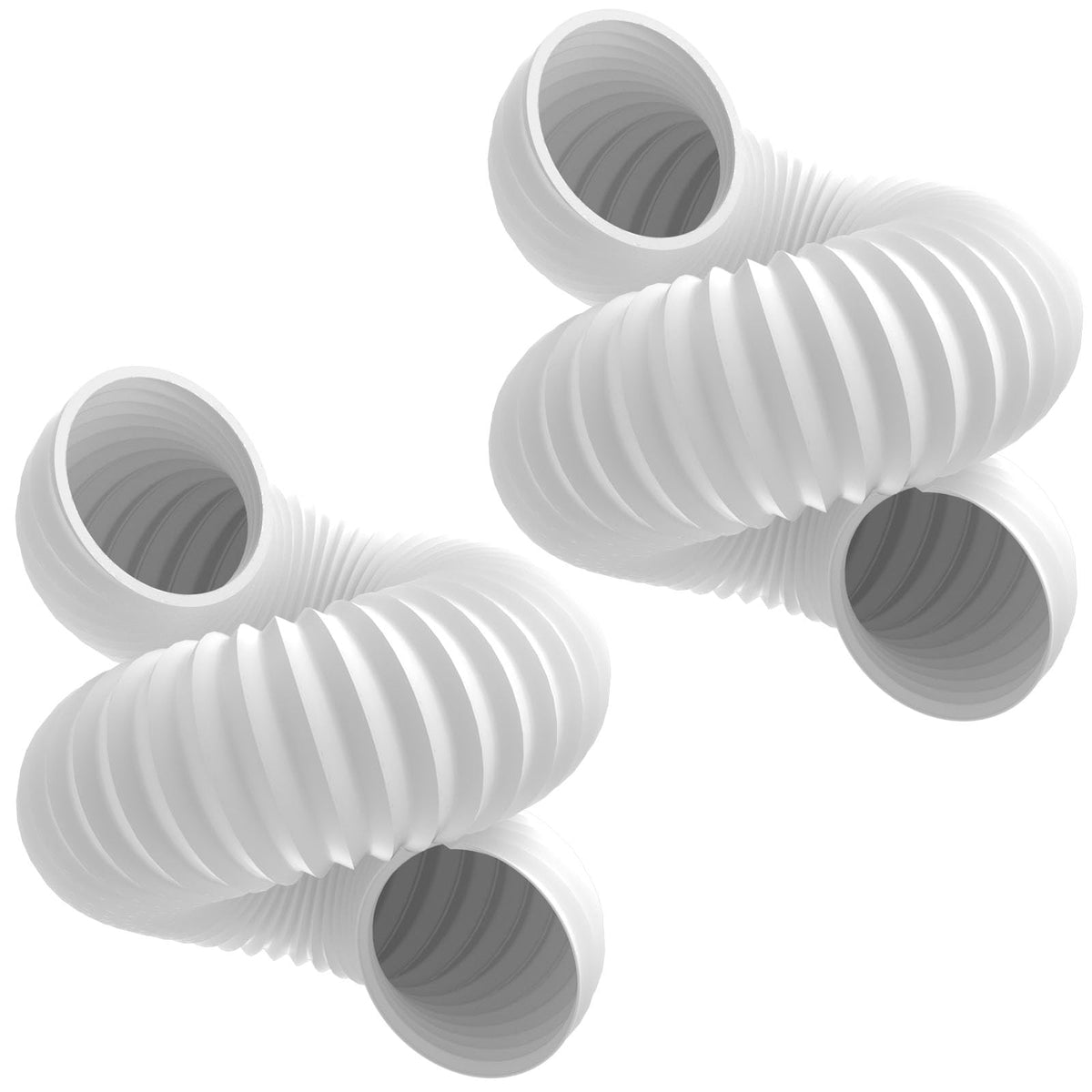 Flexible AC Hose 2 Pack: 5.9" Diameter Counterclockwise AC Hose, Length to 80", Portable Air Conditioner Vent Hose Compatible with Delonghi & LG Air Conditioner Parts