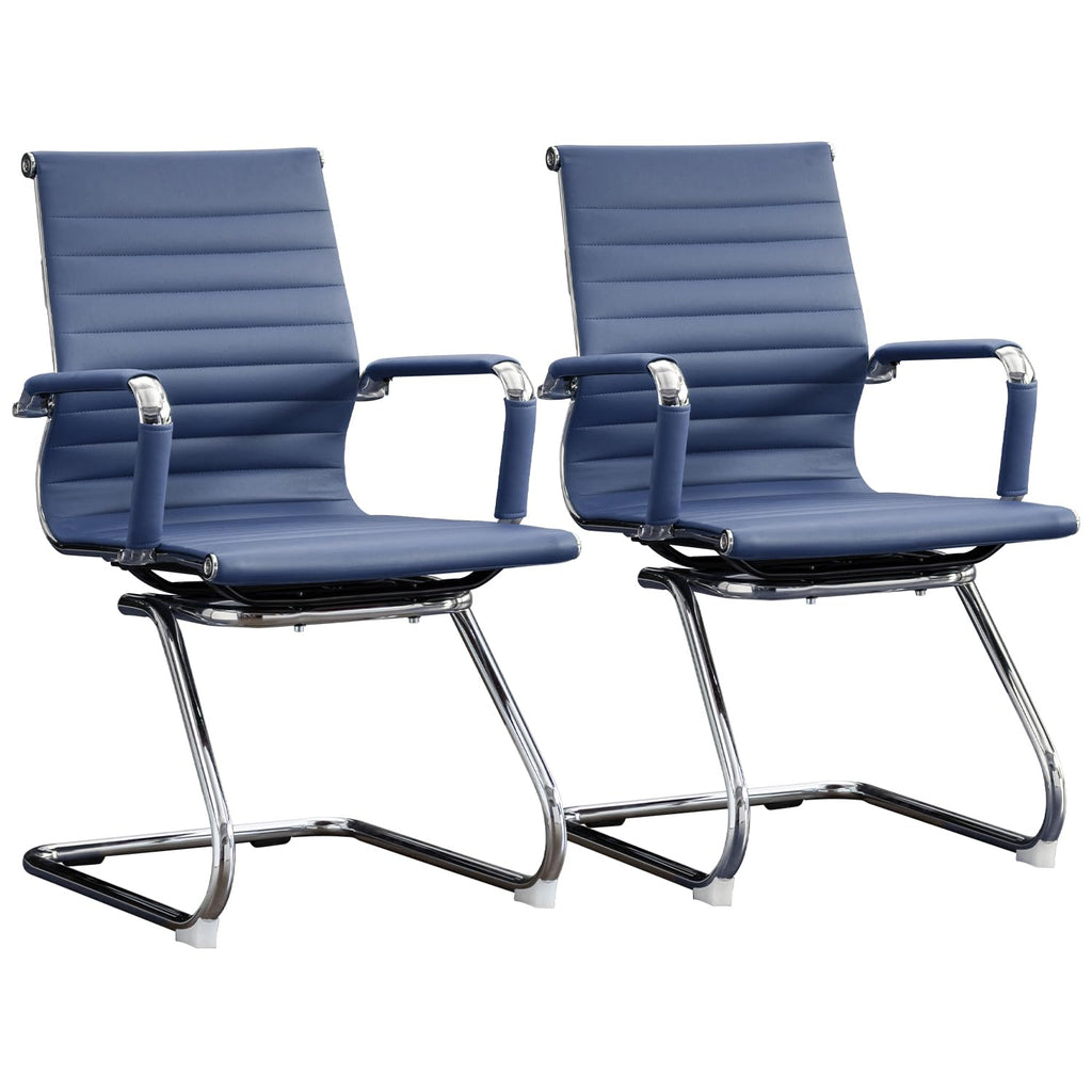 Boiskom Office Guest Reception Chair Set of 2, Conference Room Chairs Waiting Room Chairs 2 Pack, Modern Leather Office Desk Chair No