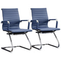 Boiskom Office Guest Reception Chair Set of 2, Conference Room Chairs Waiting Room Chairs 2 Pack, Modern Leather Office Desk Chair No