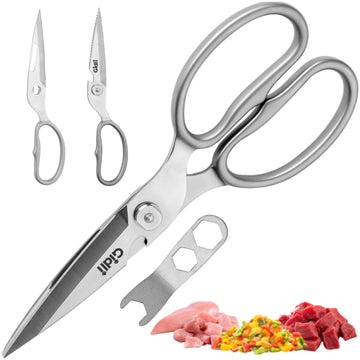 Premium Kitchen Scissors All Stainless Steel – Lifetime Replace. Warranty*