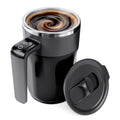 Self Stirring Mug, Stainless Steel Automatic Stirring Coffee Mug with Temperature Display, Rechargeable Travel Coffee Cup with Lid & Handle, for Coffee, Milk, and Other Beverages (13.5 oz)