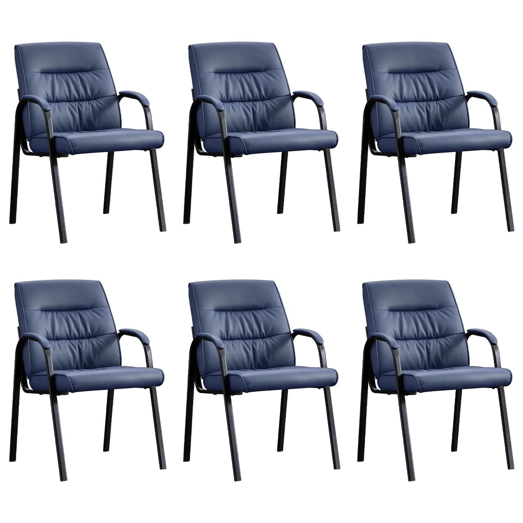 Boiskom Office Guest Reception Chair Set of 6, Conference Room Chairs Waiting Room Chairs 6 Pack, Modern Leather Office Desk Chair No Wheels.