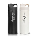 Hubby and Wifey Travel Cups - Honeymoon Essentials & Engagement Gifts for Couples - Matching Couples Water Bottle Set