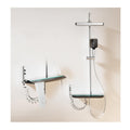 Bathroom Shower Faucet Set, Digital Display Shower System 4 Function Shower Fixtures Shower Kit with 3 Modes Handheld Shower Head, 2 Modes Bidet Sprayer, Waterfall Bathtub Faucet