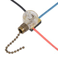Zing Ear ZE-110 Ceiling Fan Light Switch, Replacement Lamp Pull Chain Switch 3 Wire Fan Switch Compatible with Hunter Ceiling Fans (Bronze Pull Chain)