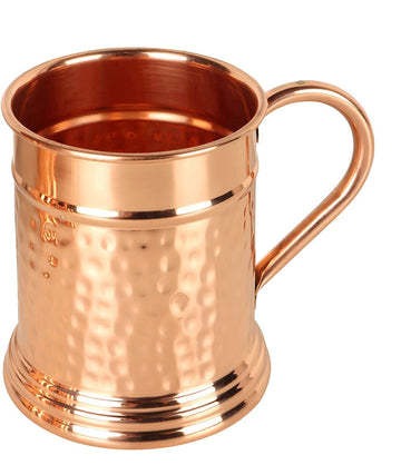 JYPR Hammered Moscow Mule Copper Mug | Handcrafted 100% Pure Copper Cup | Large 22 Oz Tankard Beer Stein | Keeps Drinks Chilled Longer | Best Gift - Perfect For Moscow Mules