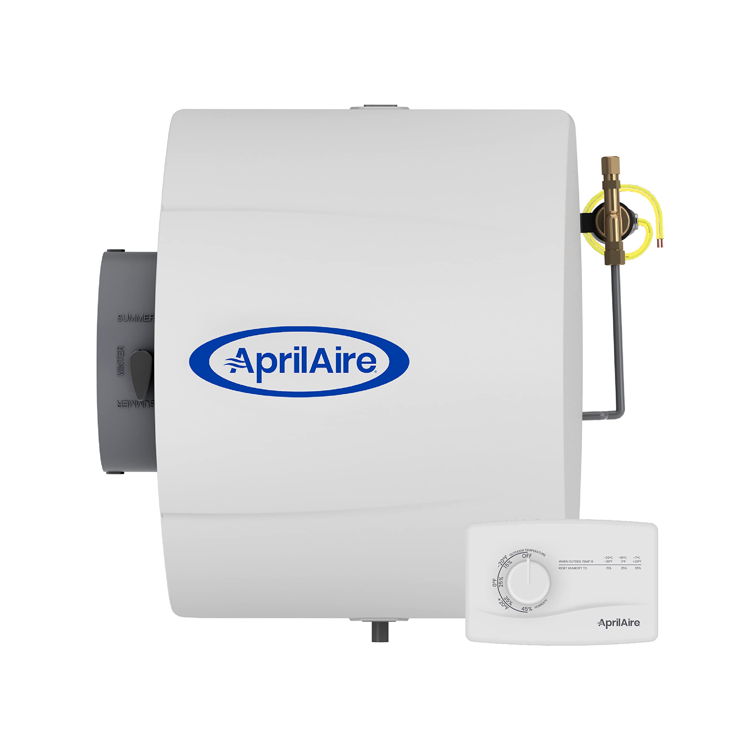 AprilAire 600M Whole-House Humidifier, Manual High Output Furnace Humidifier, Large Capacity Whole-House Humidifier for Homes up to 5,000 Sq. Ft., White