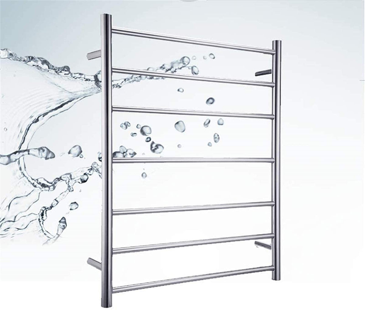 LUNEZY Heated Towel Rail Rails Towel Warmer,Towel Warmer, Electric Towel Warmer Rack Wall Mounted 304 Stainless Steel 7 Heated Bars Towel Dryer Bathroom Accessories (Color : Plugin)