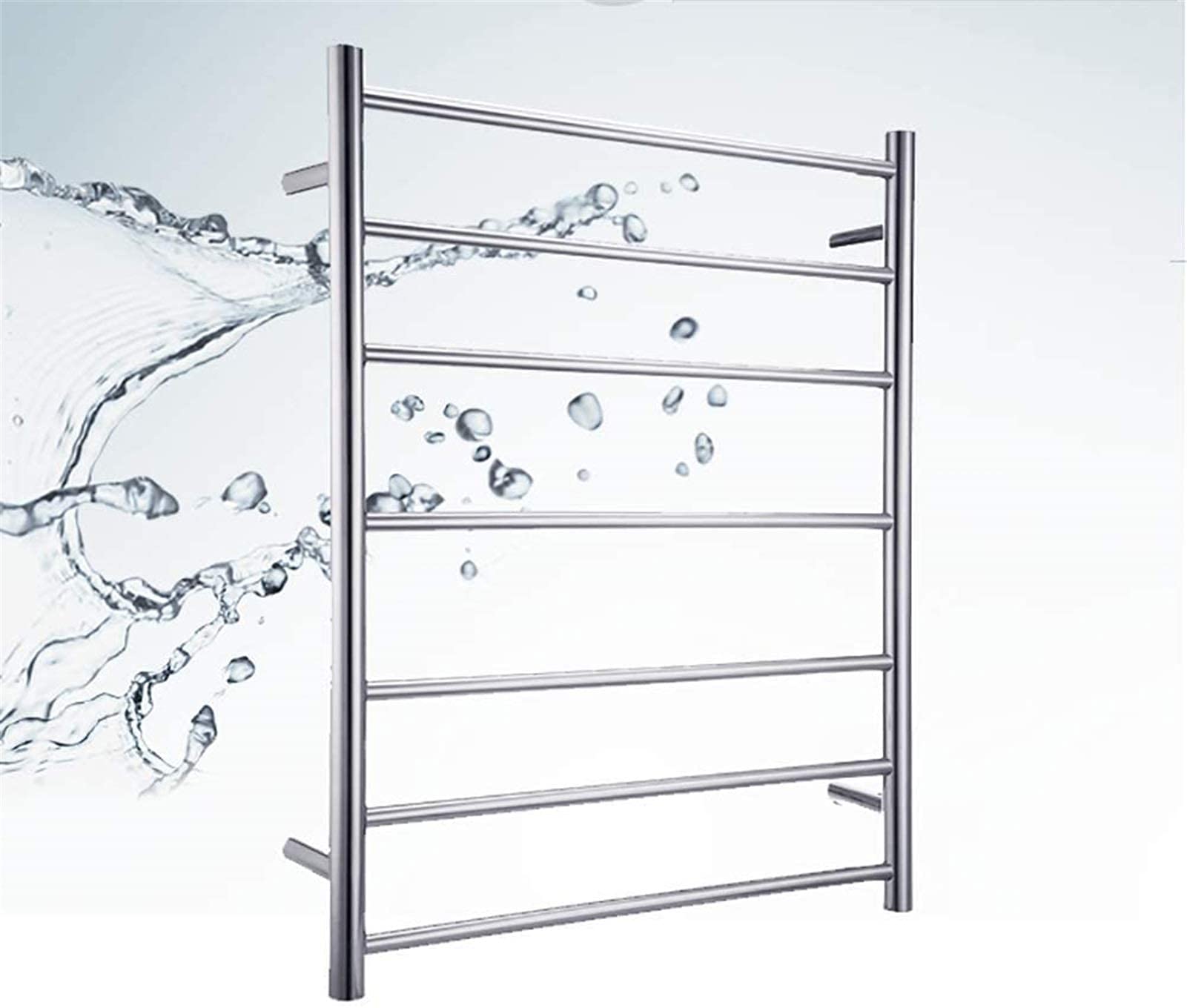 LUNEZY Heated Towel Rail Rails Towel Warmer,Towel Warmer, Electric Towel Warmer Rack Wall Mounted 304 Stainless Steel 7 Heated Bars Towel Dryer Bathroom Accessories (Color : Plugin)