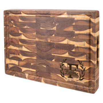 Personalized Double-sided Acacia Wood Cutting Board,Custom Reversible Butcher Block End Grain Cutting Boards,Couple Gifts,Housewarming Gift,Christmas Gifts,Birthday Gifts for Family Women