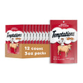 Temptations Classic Soft Cat Treats, Hearty Beef Flavor, Crunchy Cat Treats, 3 oz. Pouch (Pack of 12)