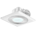 Bathroom 12IN Exhaust Fan with Light 165CFM 3CCT Shower Bathroom Vent Fan with 1400lm Led Light Combo Quiet 1.2 Sones Bath Ceiling Vent with Adjustable Led Light (6500k Ivory White)