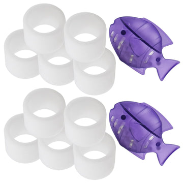 Top-Fill Humidifier Replacement Filter for Levoit Dual150 Dual200S Classic160 Classic300(S) LV600S LV600HH OasisMist450S | OasisMist600S Superior 6000S - 10 Filters and 2 Clean Fish