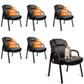 Clatina Big & Tall 500 Lb. Guest Chair, Leather Reception Chairs with Padded Arm Rest for Waiting Room Office Home and Meeting