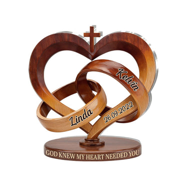 God Knew My Heart Needed You - Personalized Custom Shaped Acrylic Plaque Sentimental Love Gift For Partner
