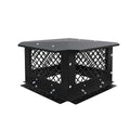 Chimney Rain Cap, Chimney Cover Fireplace Chimney Flue Caps, Adjustable Metal Strips with Bolts Screws Black (9" x 9")